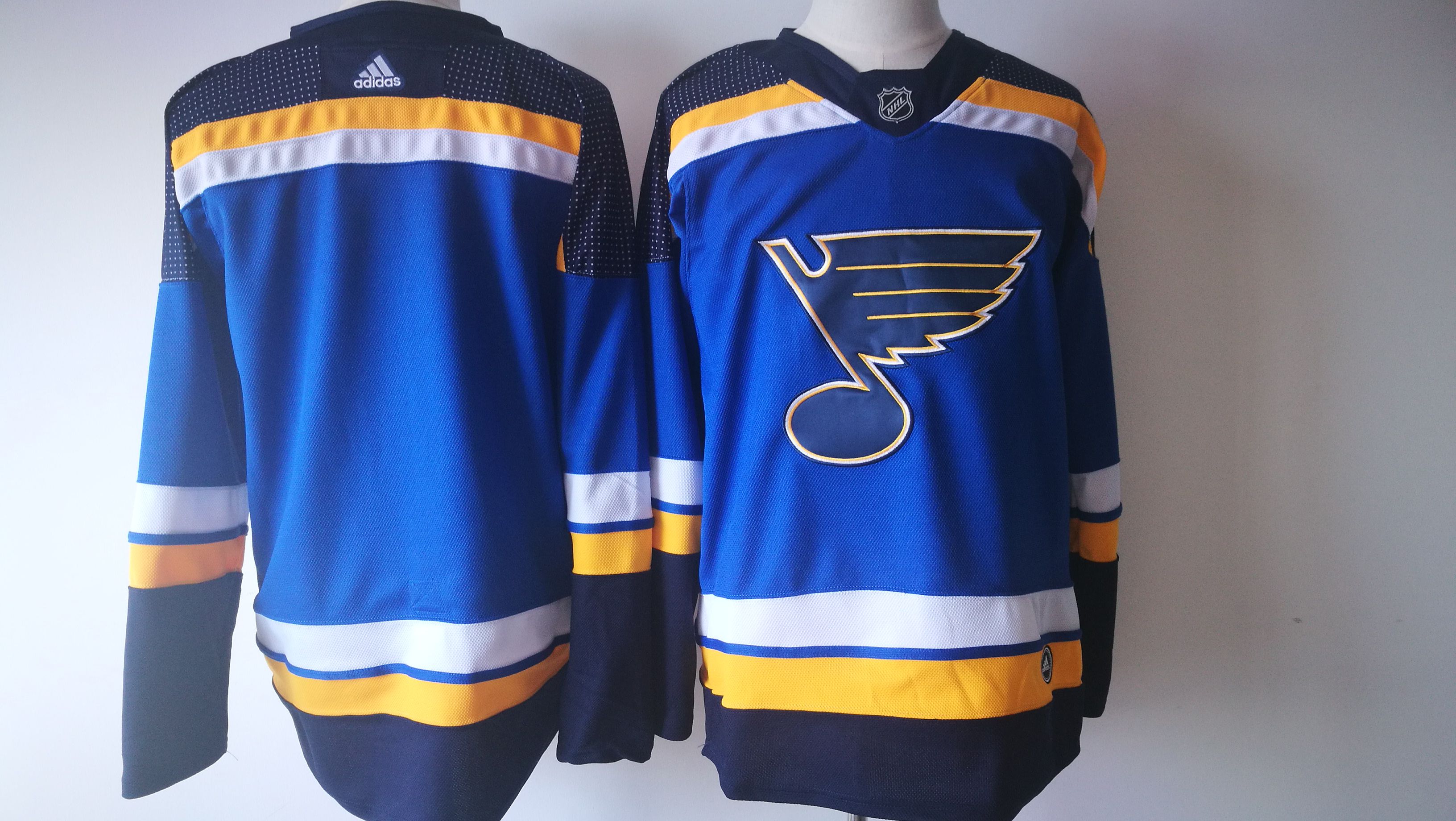 Men St. Louis Blues blank Blue Adidas Hockey Stitched NHL Jerseys->toronto maple leafs->NHL Jersey